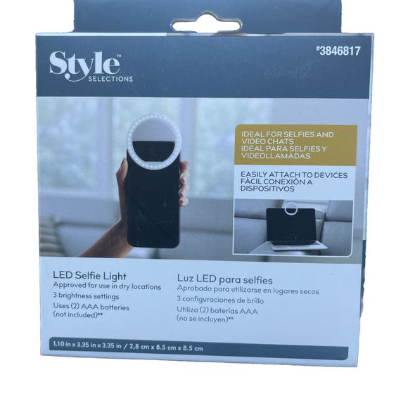 Style Selections LED Selfie Light 3" #13375‎ - Picture 1 of 3